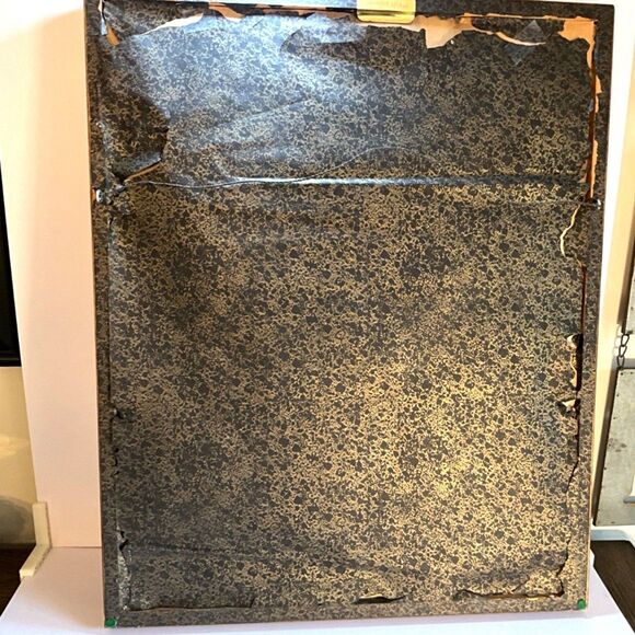 Absolute best vintage framed needlepoint potted pink geraniums large size - Picture 5 of 5